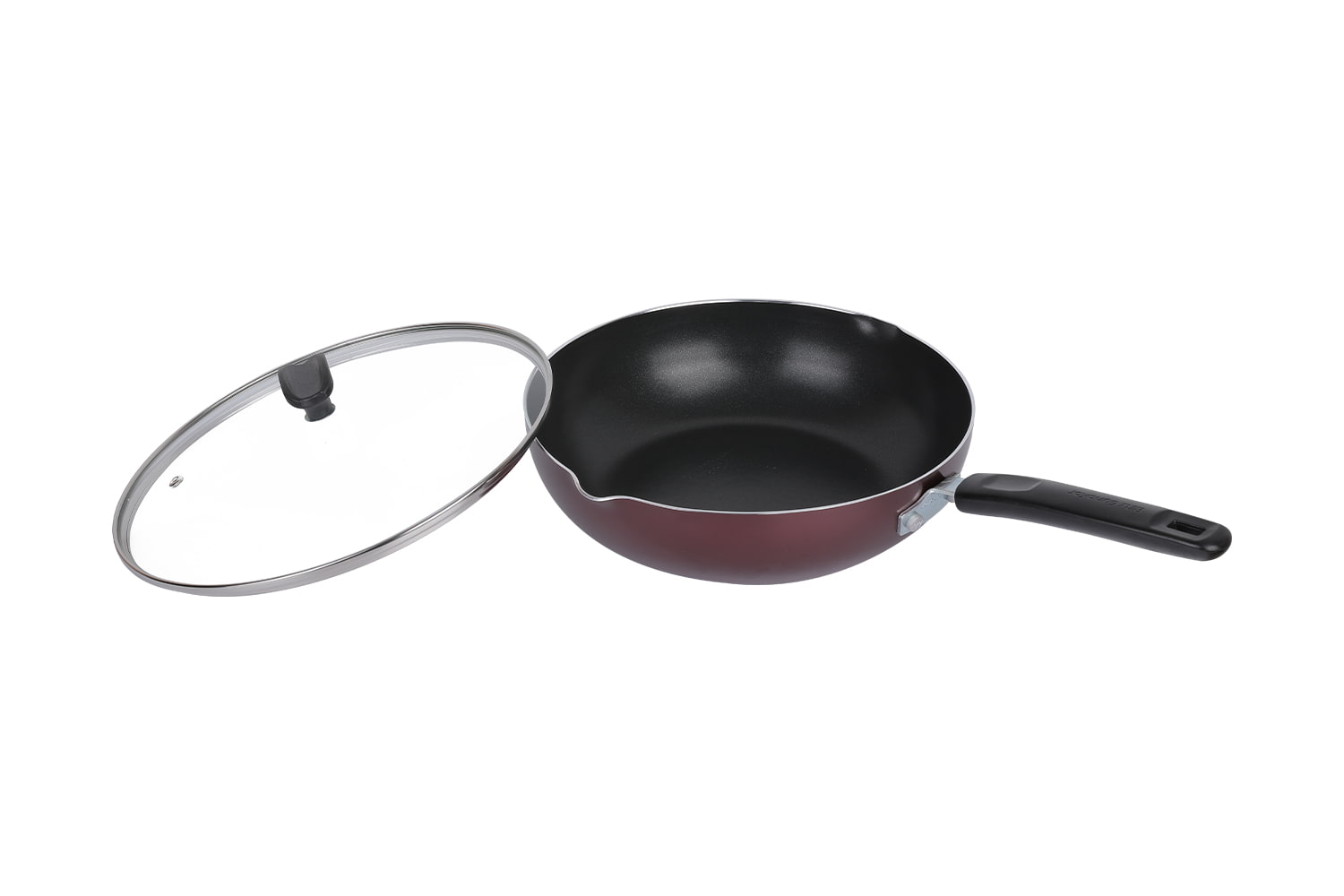 CLB2821D Wok-با درب شیشه ای 28 wok, Flaming Wok, Wok نچسب